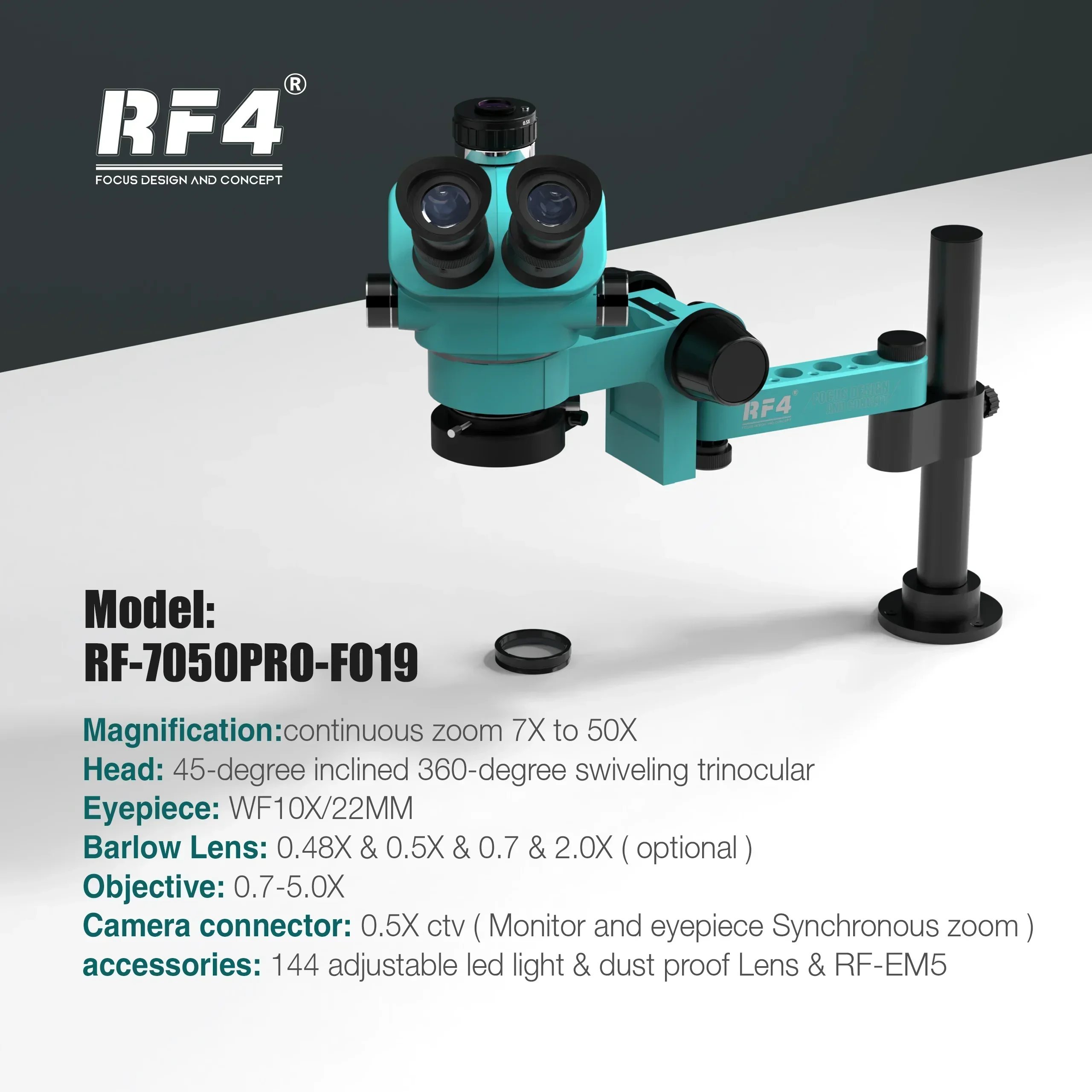 2025/RF4 المجهر RF-7050pro- FO - مراجعة Electronics Repair Degree وسعره