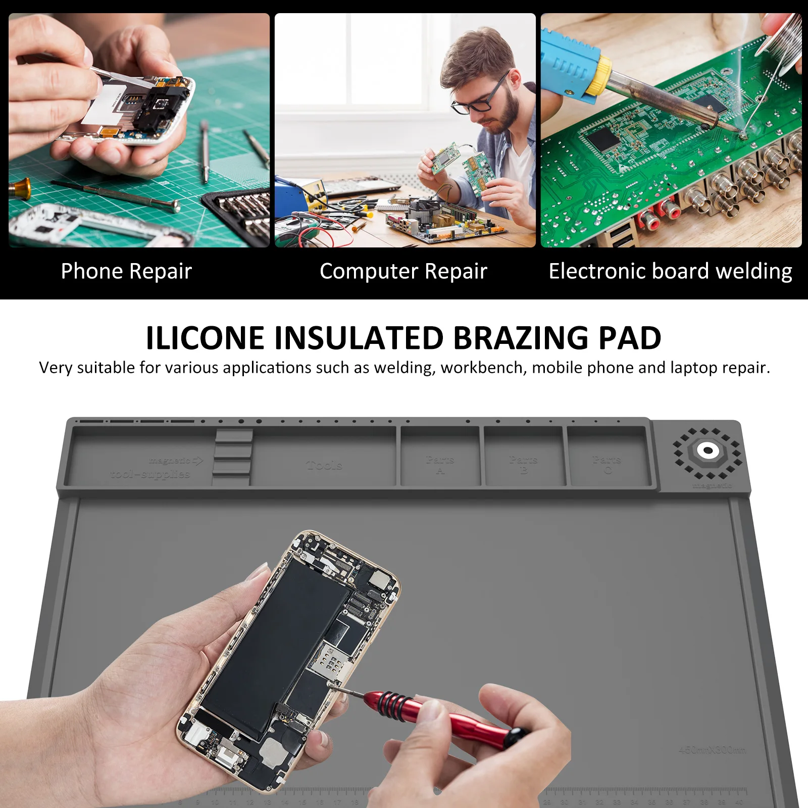 وسادة إصلاح العمل من السيليكون - مراجعة Electronics Repair Workstation وسعره